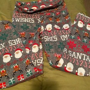 Fleece Christmas leggings